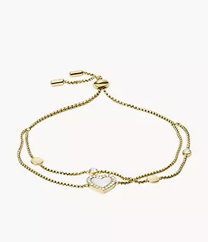 Val Heart Duo Gold-Tone Stainless Steel Bracelet