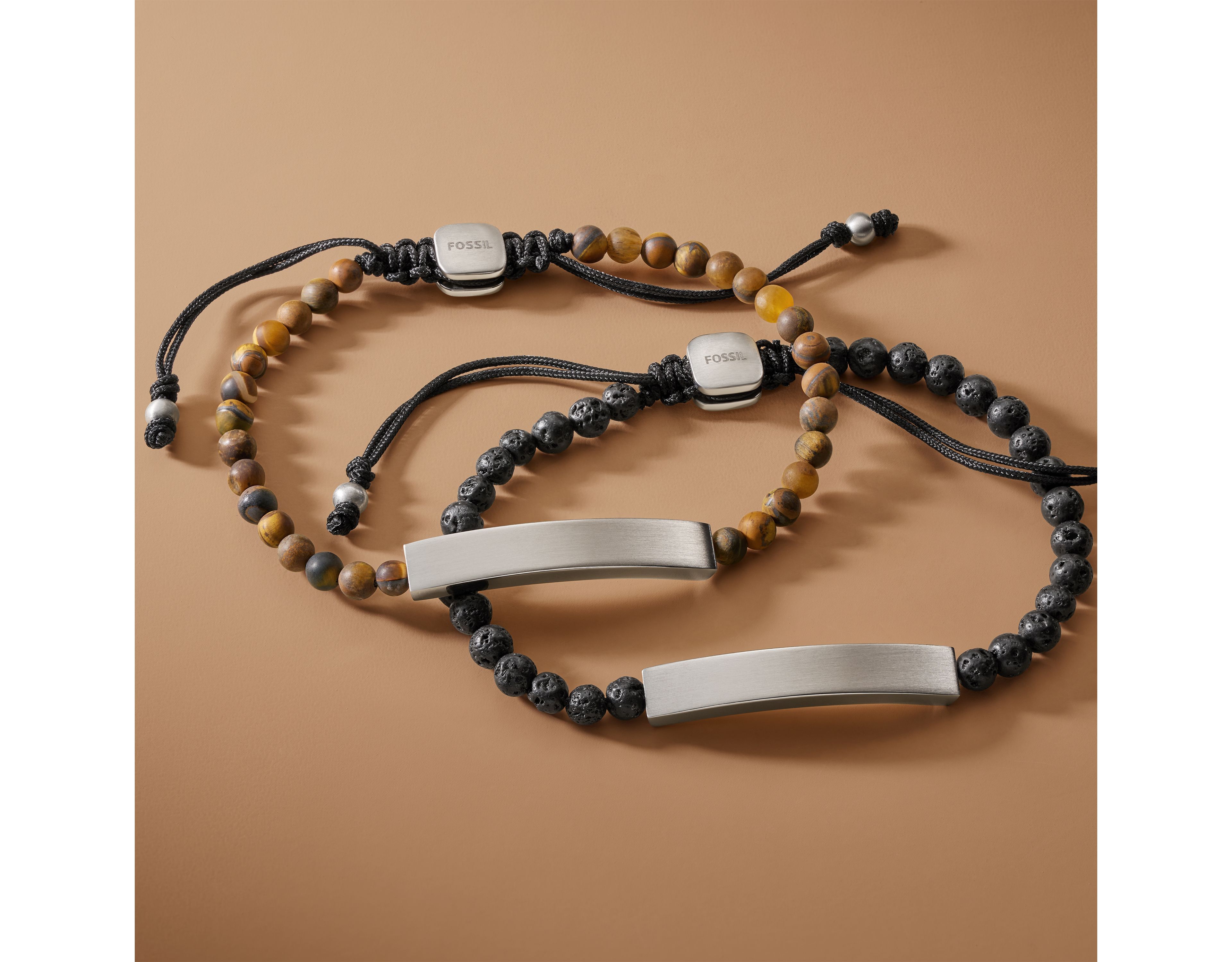 Ellis Plaque Lava Stone Bracelet