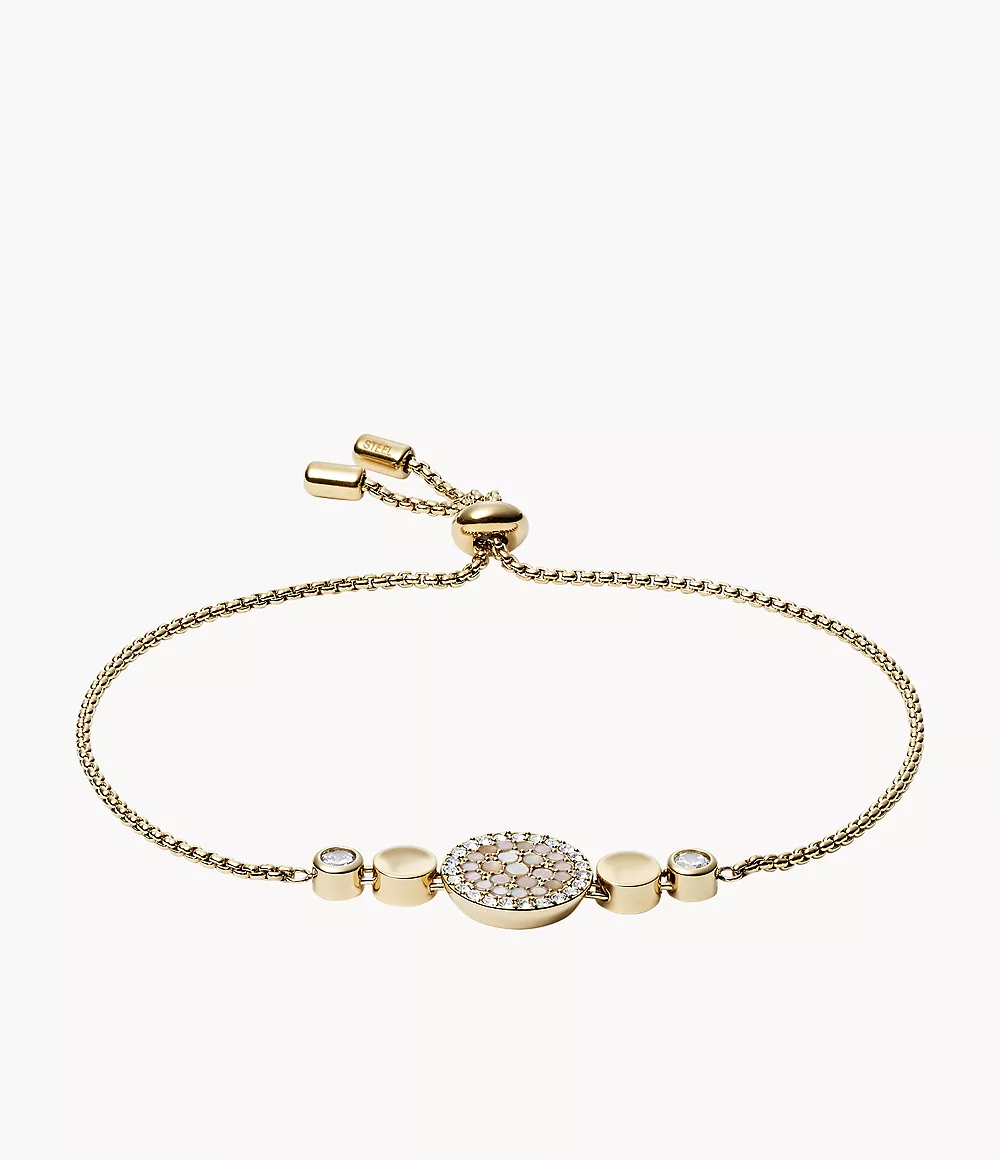 Image of Mosaic Gold-Tone Stainless Steel Bracelet