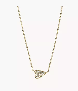 Heart Gold-Tone Stainless Steel Necklace
