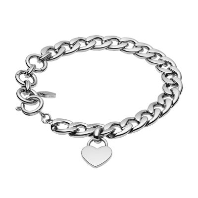Silver-Tone Steel Bracelet
