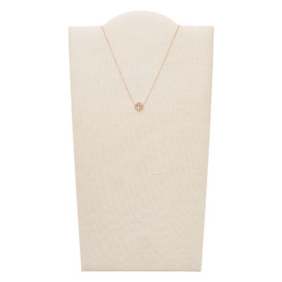 Locket Collection Rose Gold-Tone Stainless Steel Chain Necklace -  JF04429791 - Fossil