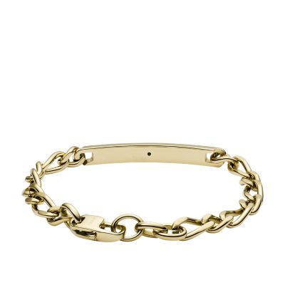 Gold-Tone Steel Plaque Bracelet - JF03324710 - Watch Station