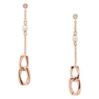 Artikel klicken und genauer betrachten! - Diese Ohrringe sind aus roségoldfarbenem Edelstahl. | im Online Shop kaufen