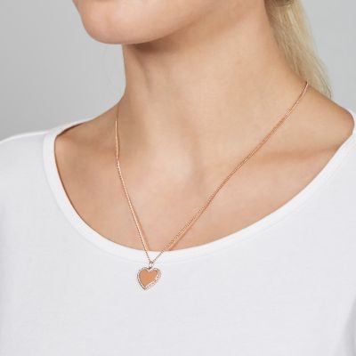 Kette Lane Be Mine Anhänger Heart Edelstahl roségoldfarben 