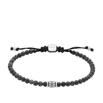 Bracciale Con Perline Nere Jf Fossil