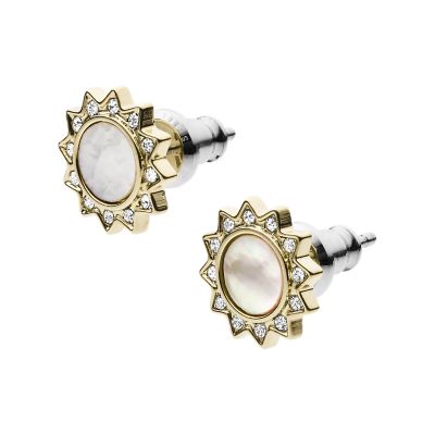 You Are My Sunshine Mother-of-Pearl Stainless Steel Stud Earrings 