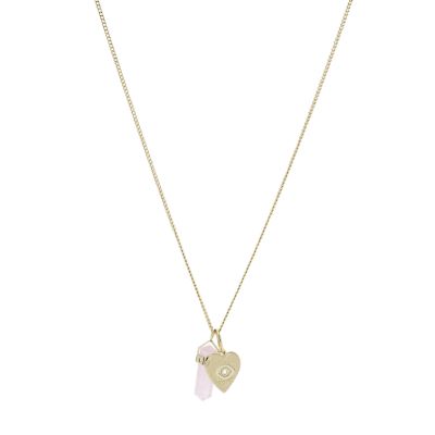 rose quartz crystal pendant necklace