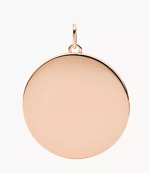 Corra Oh So Charming Rose Gold-Tone Stainless Steel Disc Charm