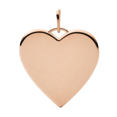 Fossil rose gold 2024 heart necklace