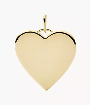 Corra Oh So Charming Gold-Tone Stainless Steel Heart Charm