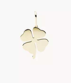 Corra Oh So Charming Gold-Tone Stainless Steel Clover Charm