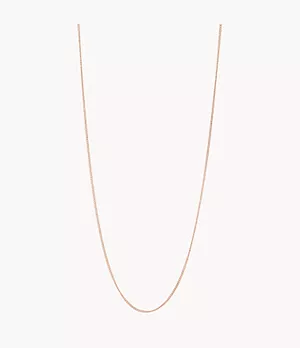 Corra Oh So Charming Short Rose Gold-Tone Stainless Steel Chain Necklace