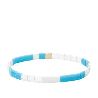 Festival Multi-Coloured Blue Stack Bracelet