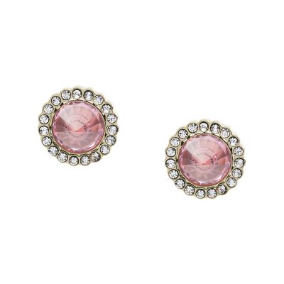 crystal pink earrings