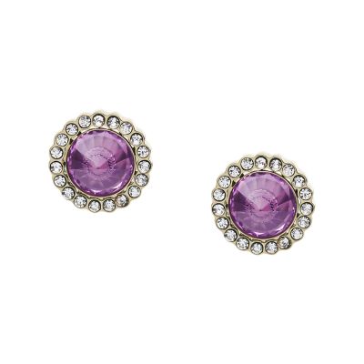 purple stud earrings