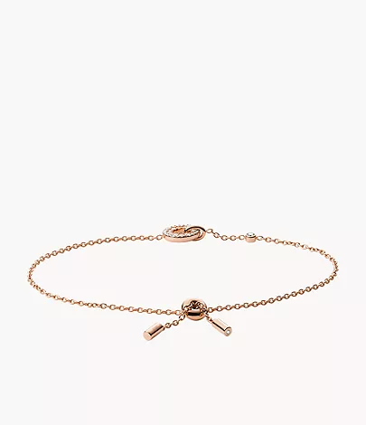 Links Mother-Of-Pearl Rose Gold-Tone Stainless Steel Chain 