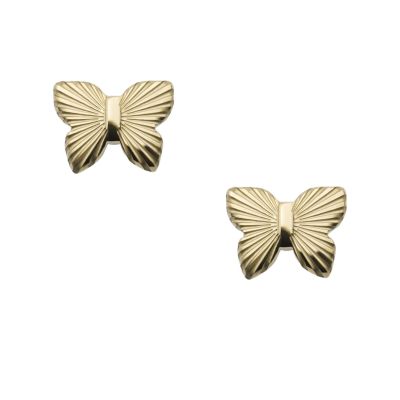 Little Fortunes Gold-Tone Stainless Steel Stud Earrings