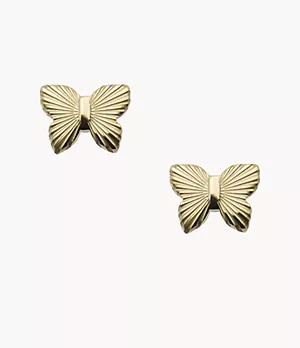 Little Fortunes Gold-Tone Stainless Steel Stud Earrings