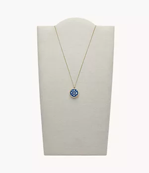 Little Fortunes Lapis Blue Stainless Steel Pendant Necklace