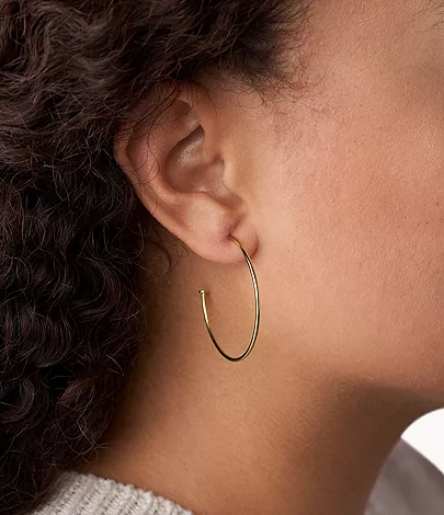 Creolen aus Edelstahl gold goldfarben Ohrringe Kreolen für Damen 