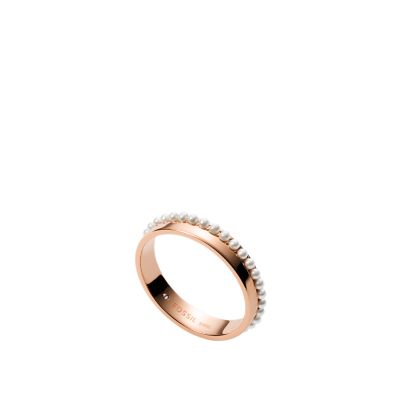 Fossil rose outlet gold ring