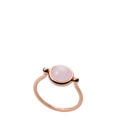 Fossil Bague Pour Femme, Bague En Acier Inoxydable Or Rose, JF02666791 :  : Mode