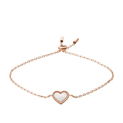 

Fossil Femmes Bracelet chaîne Val I Heart You en nacre et acier inoxydable