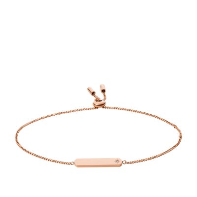 Drew Rose Gold-Tone Stainless Steel Bar Chain Bracelet