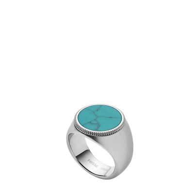 Turquoise on sale signet ring