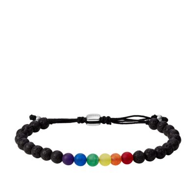 Black Beaded Bracelet - JOA00549797 - Fossil