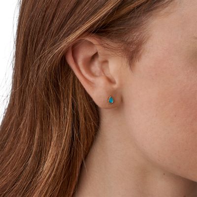 Tranquil Summer Turquoise Blue Stud Earrings