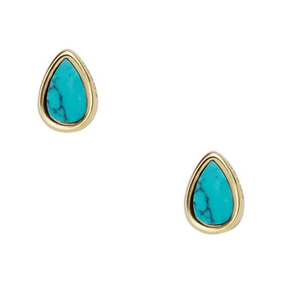 Tranquil Summer Turquoise Blue Stud Earrings