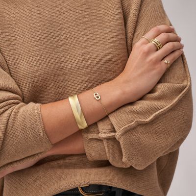 Sadie All Stacked Up Gold-Tone Stainless Steel Band Ring