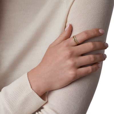 Bague femme Fossil Bijoux-Acier Doré Rose sur Bijourama, référence des bijoux  Femme en ligne