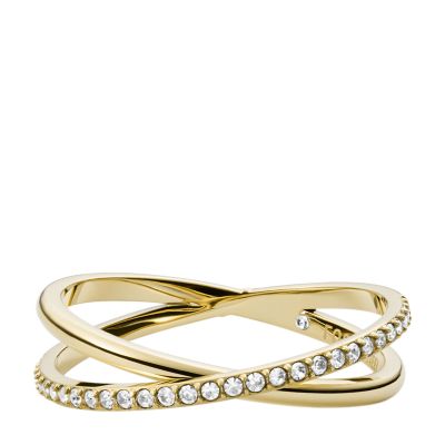 Sadie All Stacked Up Gold-Tone Stainless Steel Band Ring  JF03752710