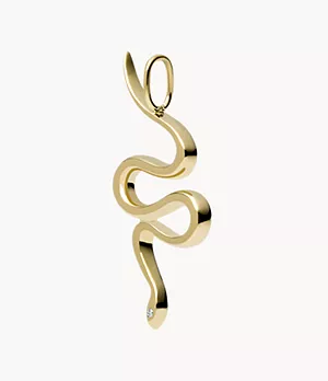 Corra Oh So Charming Gold-Tone Stainless Steel Snake Charm