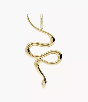 Corra Oh So Charming Gold-Tone Stainless Steel Snake Charm