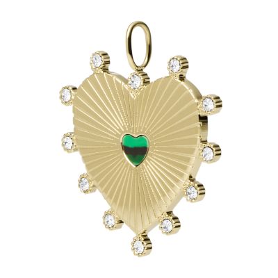 Charm cœur Corra Oh So Charming en malachite