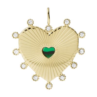 Corra Oh So Charming Malachite Heart Charm