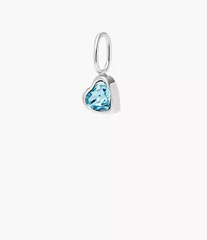 Oh So Charming Aquamarine Blue Stainless Steel Charm
