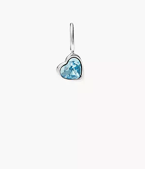 Oh So Charming Aquamarine Blue Stainless Steel Charm