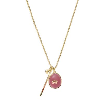 

Fossil Femmes Collier pendentif Modern Nomad à cristal lilas
