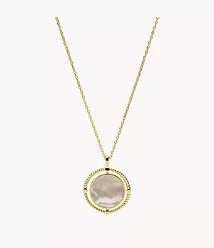 Val Vintage Heritage Mother-of-Pearl Spinning Pendant Necklace