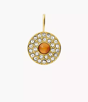 Oh So Charming Tiger's Eye Stainless Steel Glitz Charm