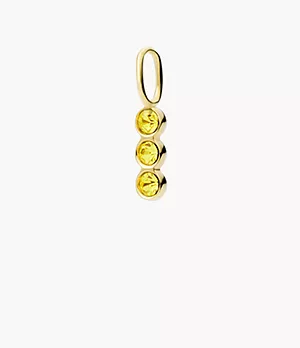 Oh So Charming Yellow Stainless Steel Glitz Charm