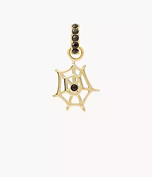 Oh So Charming Black And Rose Gold-tone Stainless Steel Glitz Charm