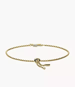 Bracelet chaîne Oh So Charming en acier inoxydable doré