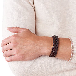 Leather Essentials Brown Leather Strap Bracelet