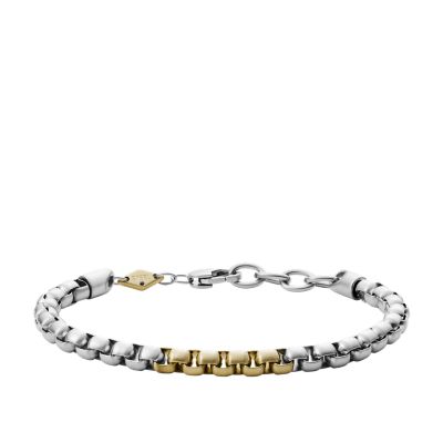 

Fossil Homme Bracelet chaîne Core Essentials en acier inoxydable bicolore